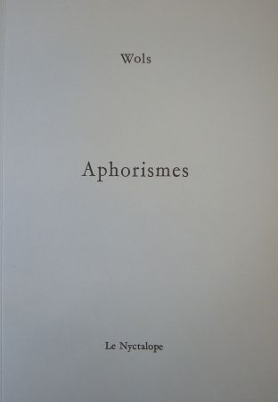 Illustriertes Buch Wols - Aphorismes
