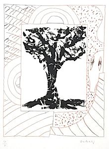 Radierung Alechinsky - Arbre orange 