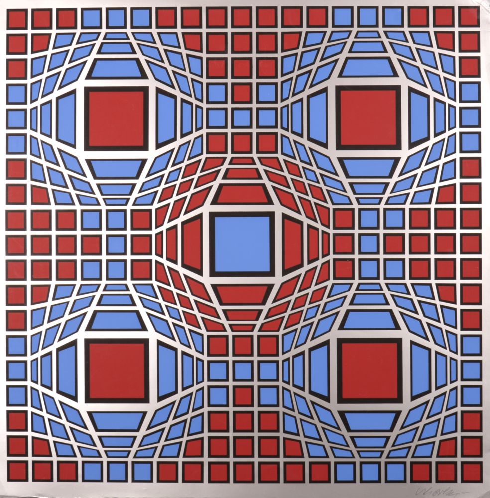 Siebdruck Vasarely - ARG-VIT, c. 1974