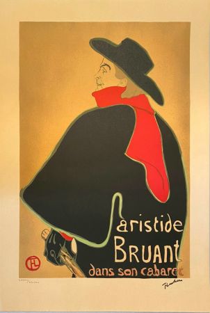 Lithographie Toulouse-Lautrec - Aristide Bruant