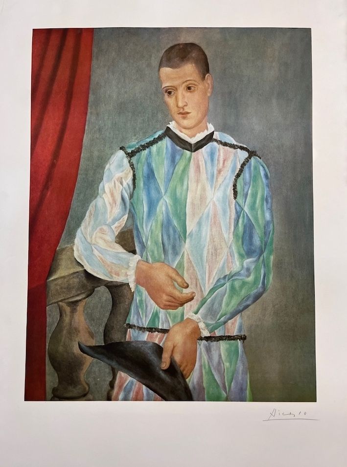 Lithographie Picasso - Arlequin