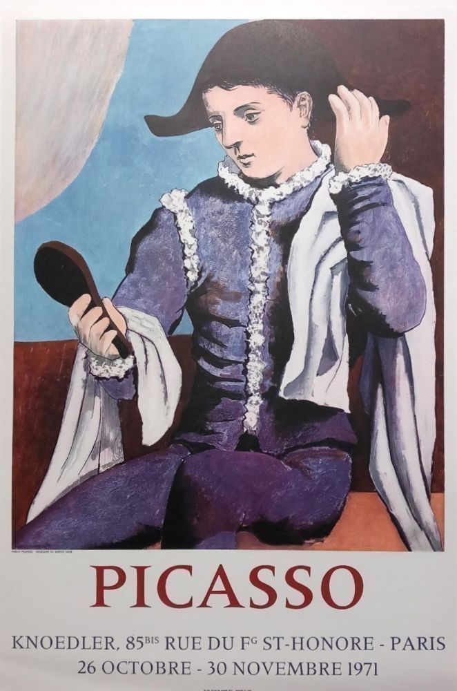 Plakat Picasso - Arlequin au miroir