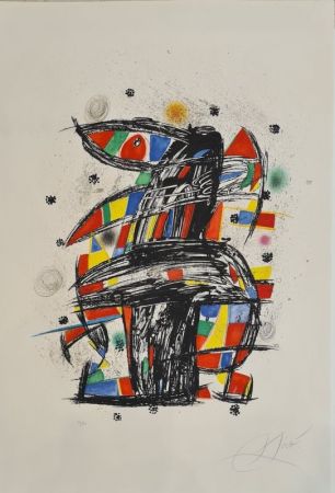 Lithographie Miró - Arlequin Tourneur 