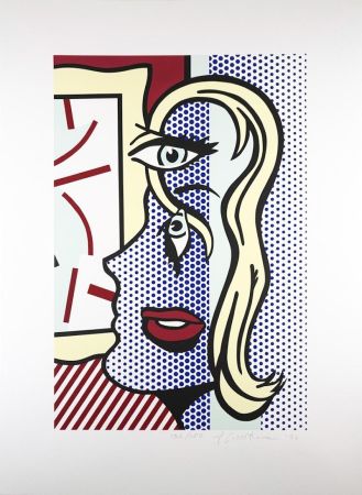 Siebdruck Lichtenstein - Art Critic