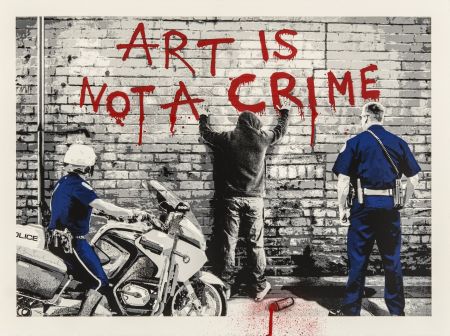 Siebdruck Mr Brainwash - Art is not a crime