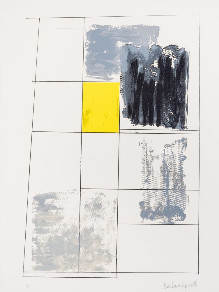 Lithographie Hepworth - Assembly of Square Forms
