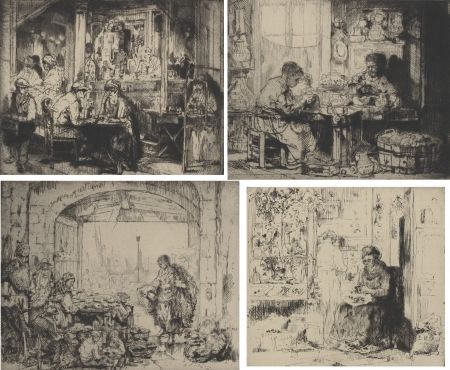 Stich Brouet - (Assorted occupations:  a collection of ten original etchings)