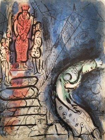 Lithographie Chagall - Assureus chasse Vasthi