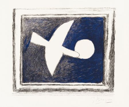 Lithographie Braque - Astre et Oiseau (Star and Bird) I, 1958-59