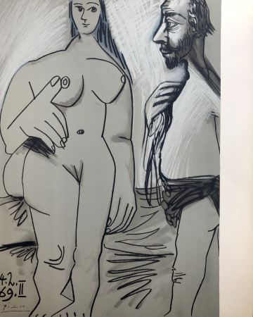 Lithographie Picasso - Au baiser d'avignon