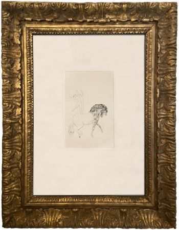Kaltnadelradierung Picasso - Au Cirque