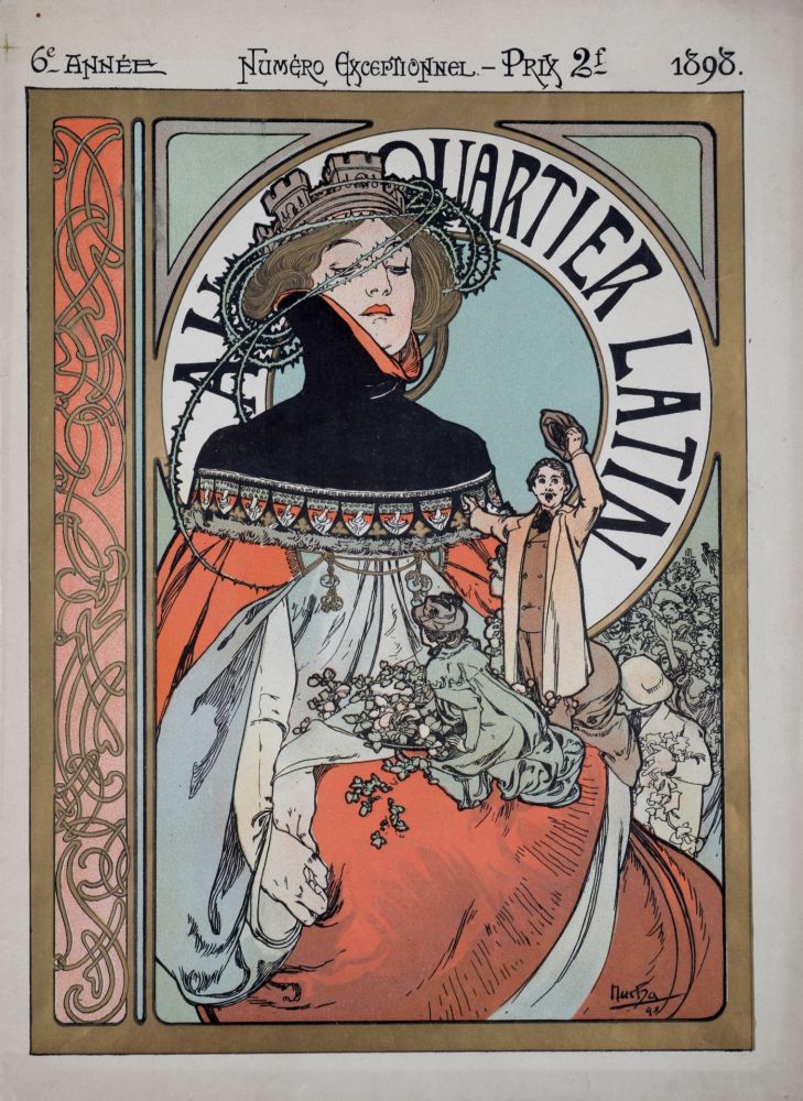 Illustriertes Buch Mucha - Au Quartier Latin, 1898