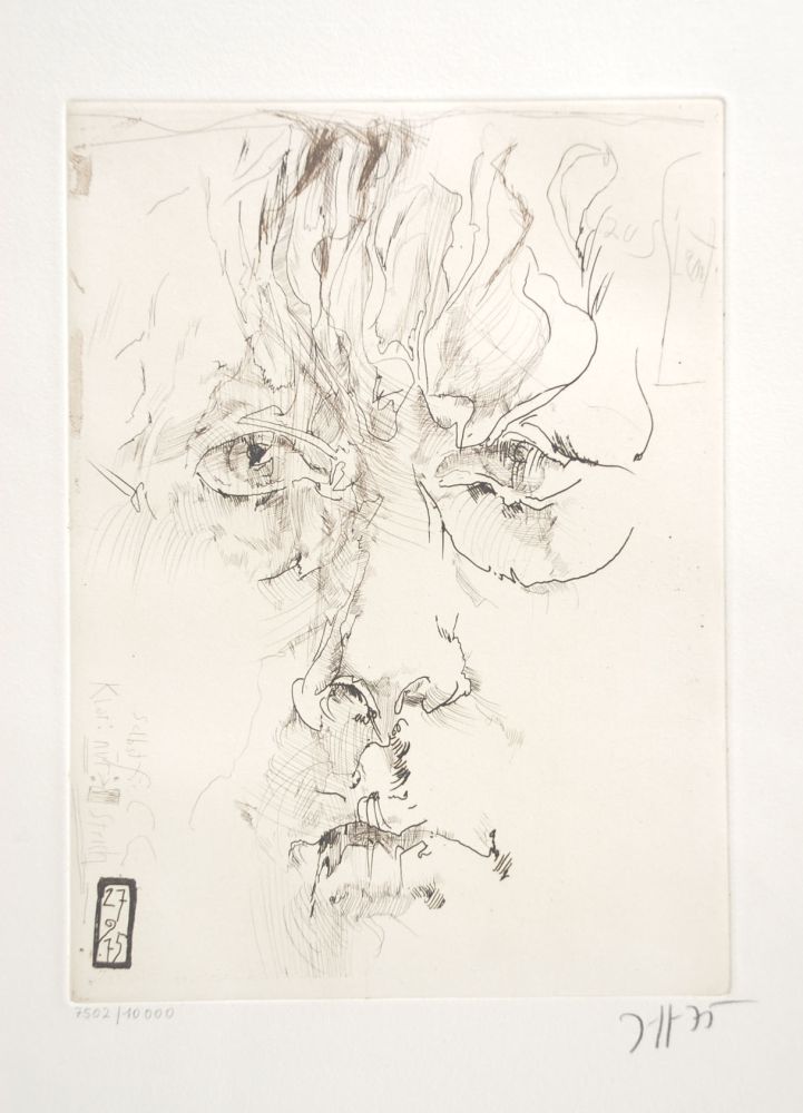 Radierung Janssen - Autoportrait