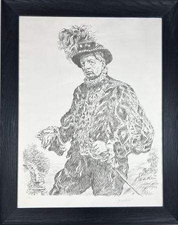 Lithographie De Chirico - Autoritratto in costume