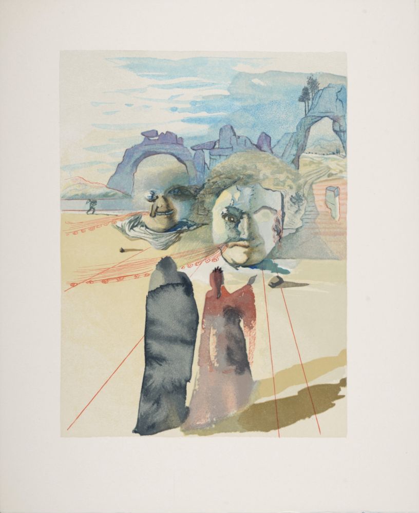 Holzschnitt Dali - Avarice et Prodigalite, 1963
