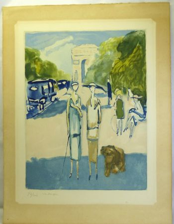 Aquatinta Van Dongen - Avenue du Bois, 1928 