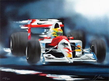 Lithographie Spahn - Ayrton Senna