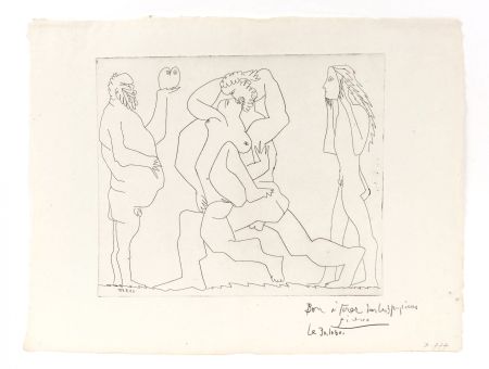 Stich Picasso - Bacchanal with Owl and Young Man in a Mask
