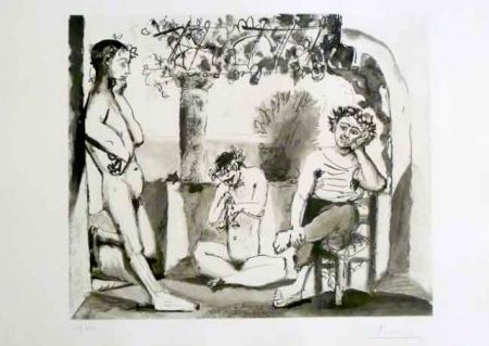 Radierung Und Aquatinta Picasso - Bacchanale