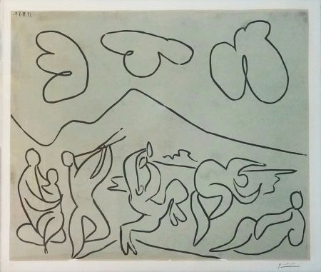 Linolschnitt Picasso - BACCHANALE (BLOCH 927)