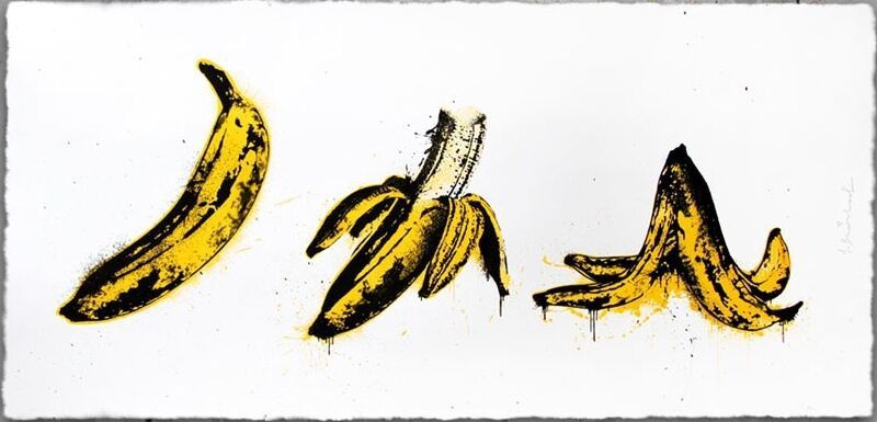 Siebdruck Mr. Brainwash - Banana Split (White)