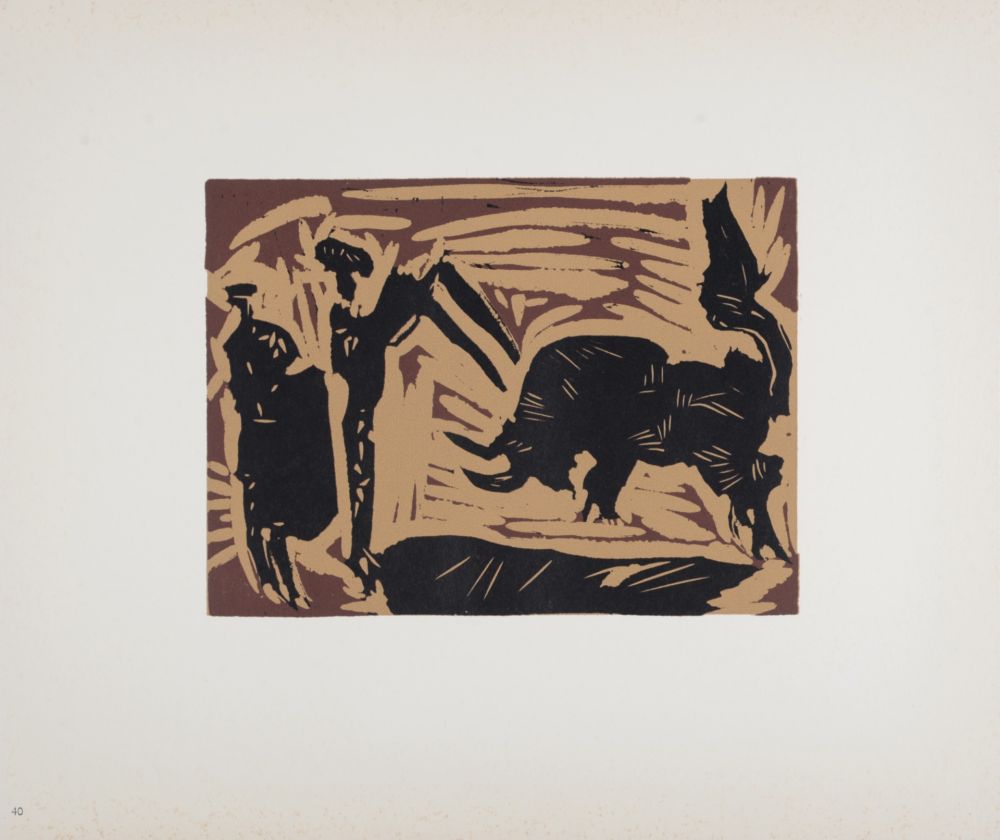 Linolschnitt Picasso (After) - Banderilles, 1962