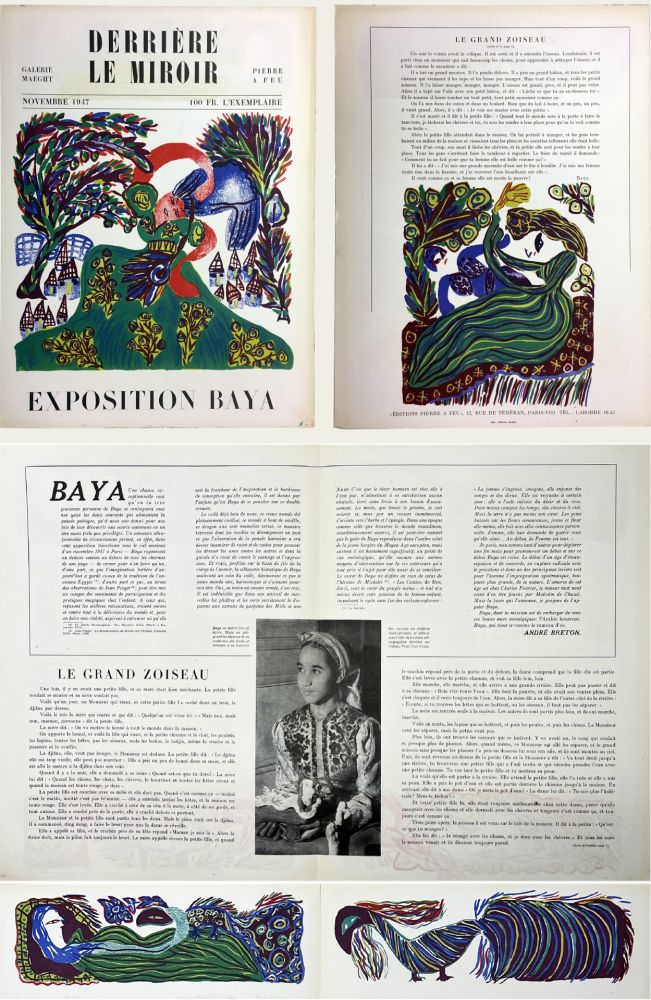 Illustriertes Buch Baya - BAYA. 6 lithographies en couleurs (Derrière le Miroir pour l'exposition de 1947 à la Galerie Maeght) TIRAGE ORIGINAL.