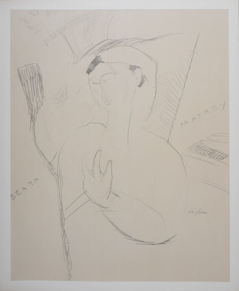 Lithographie Modigliani - Beata Matrex