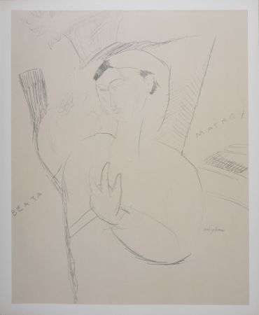 Lithographie Modigliani - Beata Matrex