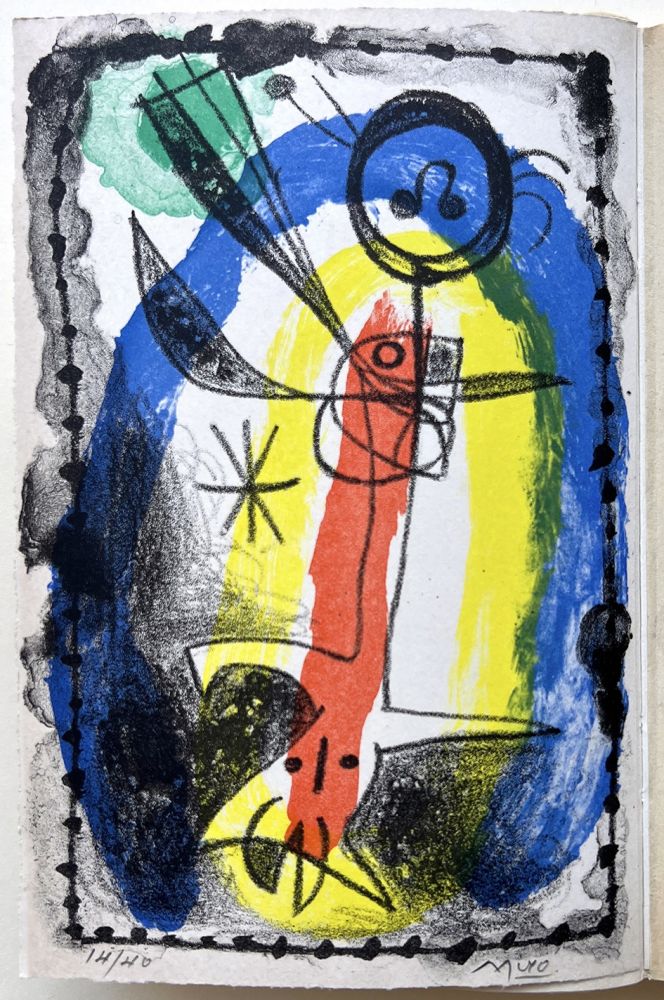 Illustriertes Buch Miró - Benjamin Péret: Anthologie de l’amour sublime. EXEMPLAIRE DE TÊTE COMPRENANT LA LITHOGRAPHIE ORIGINALE SIGNÉE DE JOAN MIRÓ (1956)