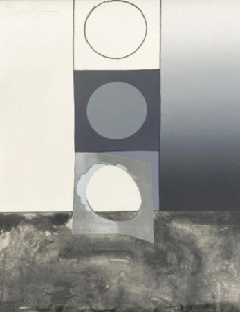 Lithographie Johns - Bent Stencil