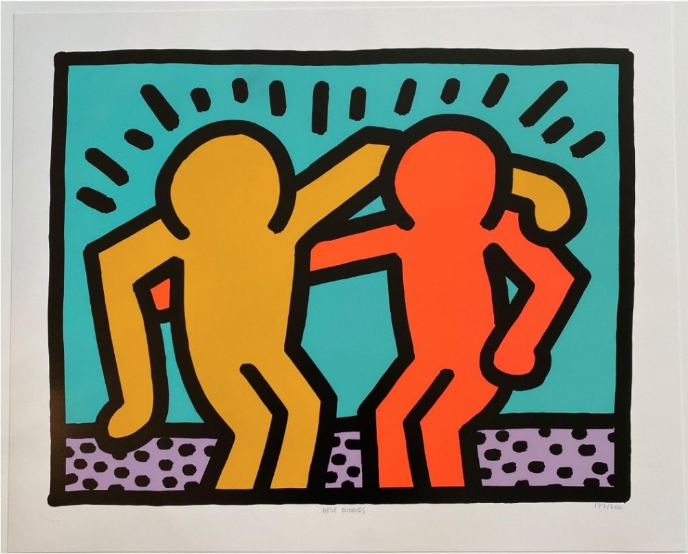 Siebdruck Haring - Best Buddies