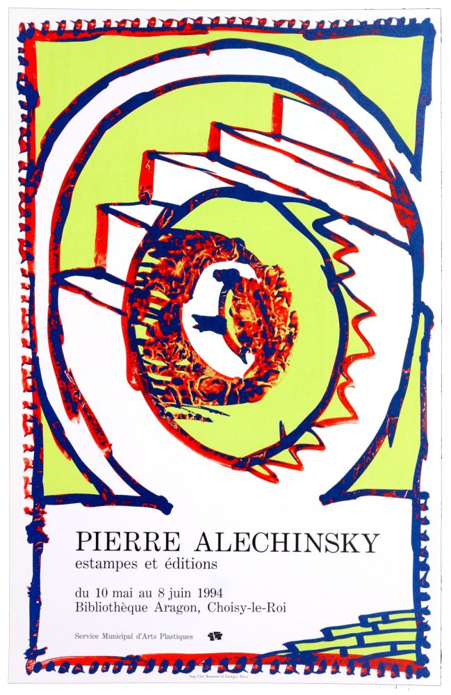 Plakat Alechinsky - Bibliothèque Aragon