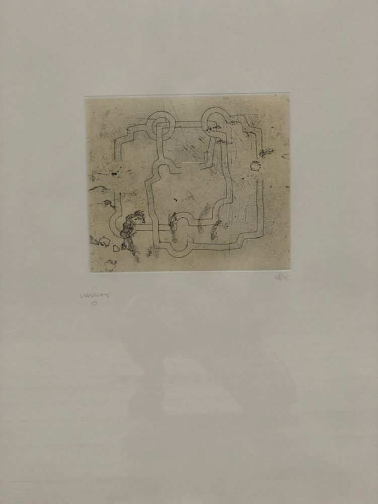 Radierung Und Aquatinta Chillida - Bidearte I