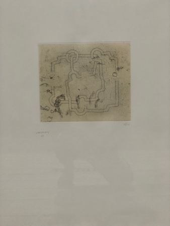 Radierung Und Aquatinta Chillida - Bidearte I
