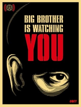 Siebdruck Fairey - Big Brother is Watching You