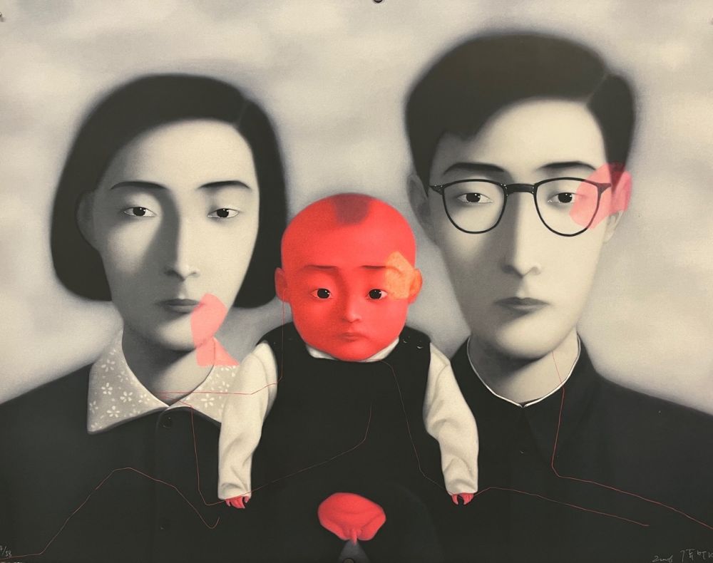 Lithographie Xiaogang - Big Family