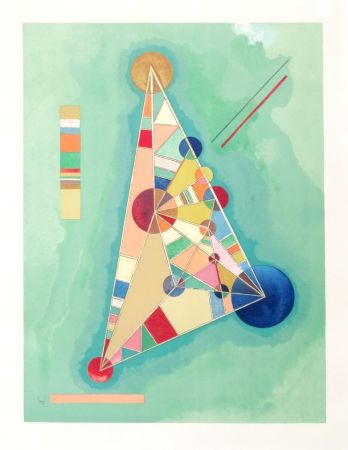 Lithographie Kandinsky - Bigarrure dans le triangle