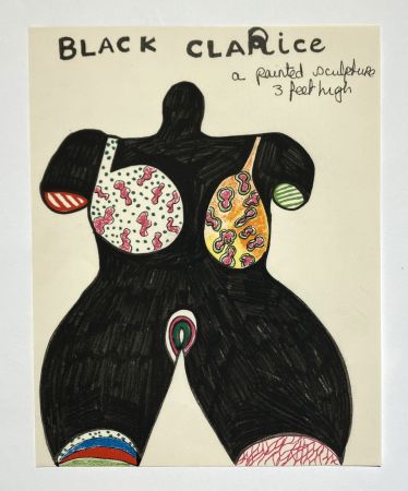 Lithographie De Saint Phalle - Black Clarice. 1966