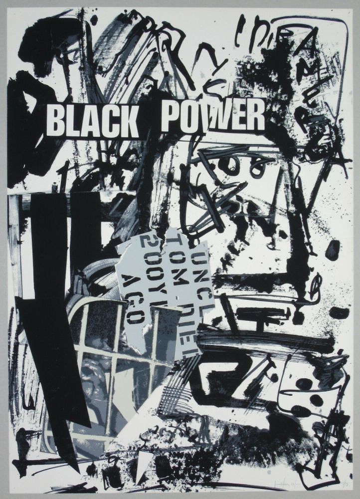 Lithographie Vedova - Black power