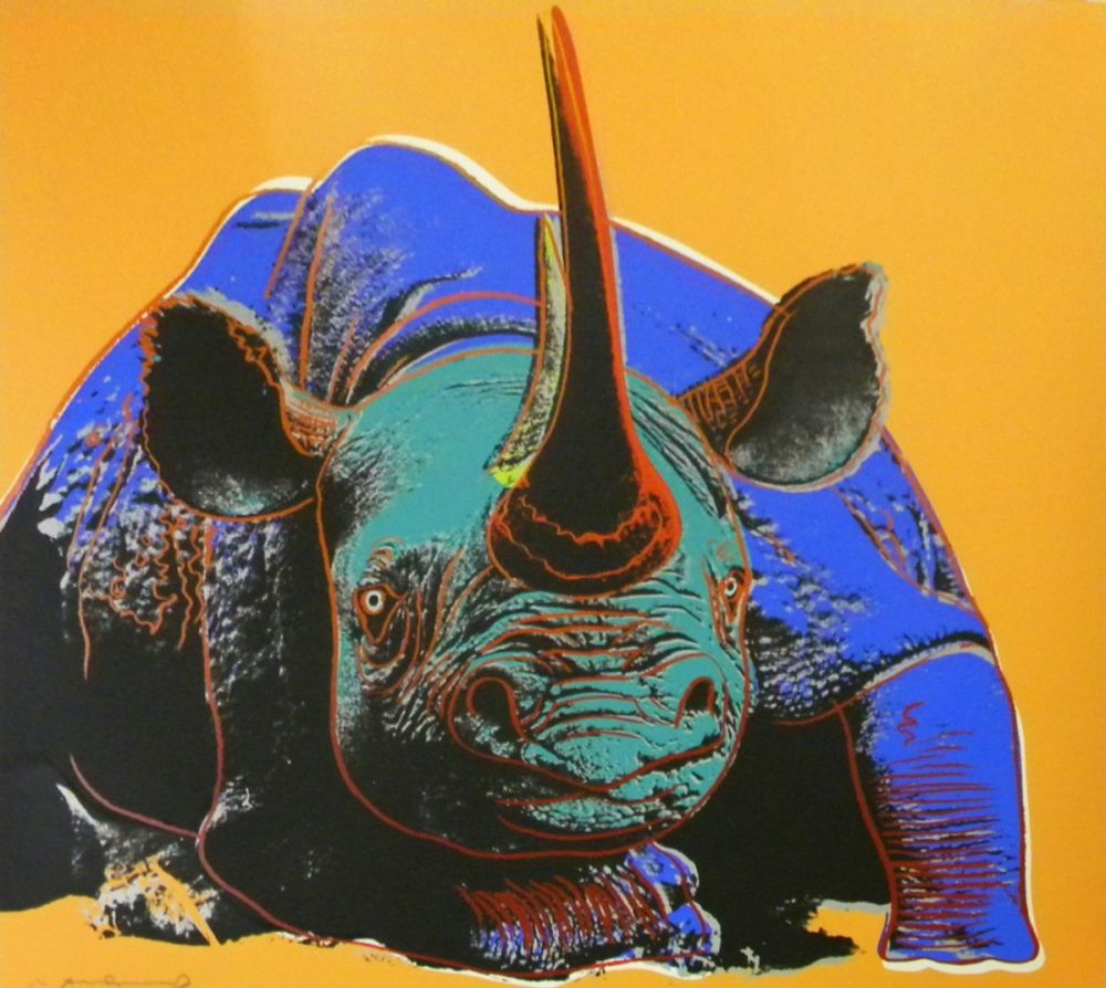 Siebdruck Warhol - Black Rhinoceros (FS II.301)