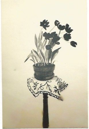 Lithographie Hockney - Black Tulips