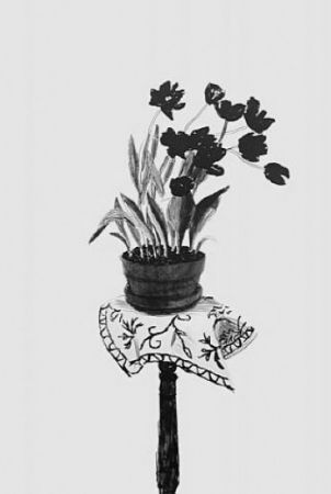 Lithographie Hockney - Black Tulips