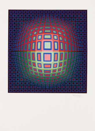 Multiple Vasarely - Blue Composition, c