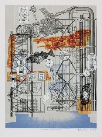 Siebdruck Paolozzi - Blueprints for a New Museum