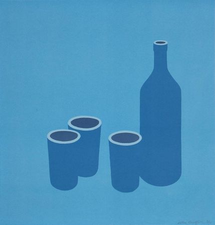 Siebdruck Caulfield - Bottle and Cups