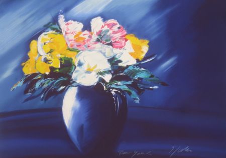 Lithographie Spahn - Bouquet