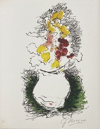Lithographie Braque - Bouquet