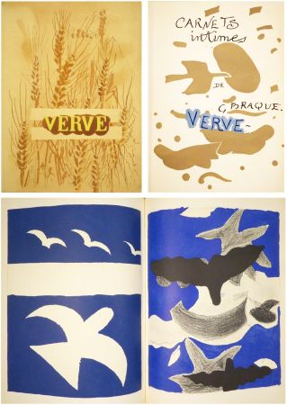 Illustriertes Buch Braque - BRAQUE CARNETS INTIMES - VERVE  Vol. VIII. N° 31-32 (1955)