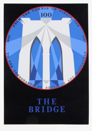 Siebdruck Indiana - Brooklyn Bridge from the New York, New York Portfolio